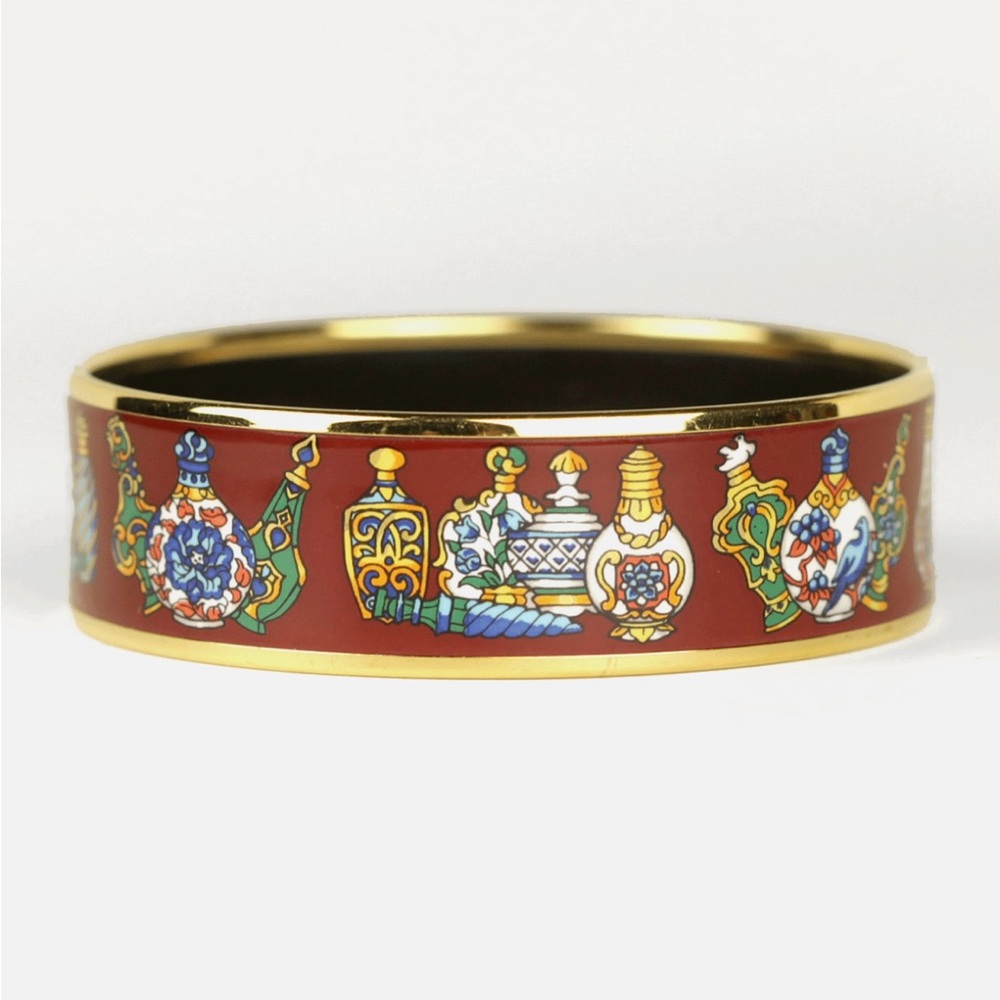 Hermes flacons enamel bangle